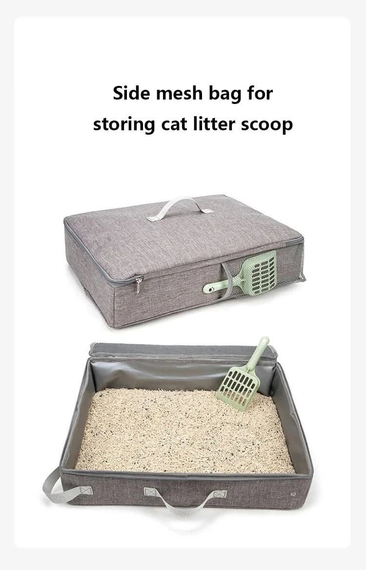1PC Pet Litter Box, Extra Large, Splash Proof, Waterproof, Portable, Foldable, And Mobile For Outdoor Use