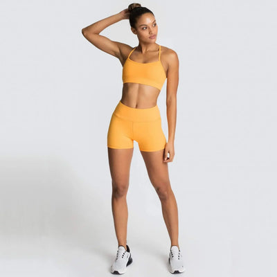 Yoga Running 2PCS Gym Set Workout Clothes for Women Seamless Fitness Sports Bra+Shorts Suit Female Sportswear Women Tracksuit
