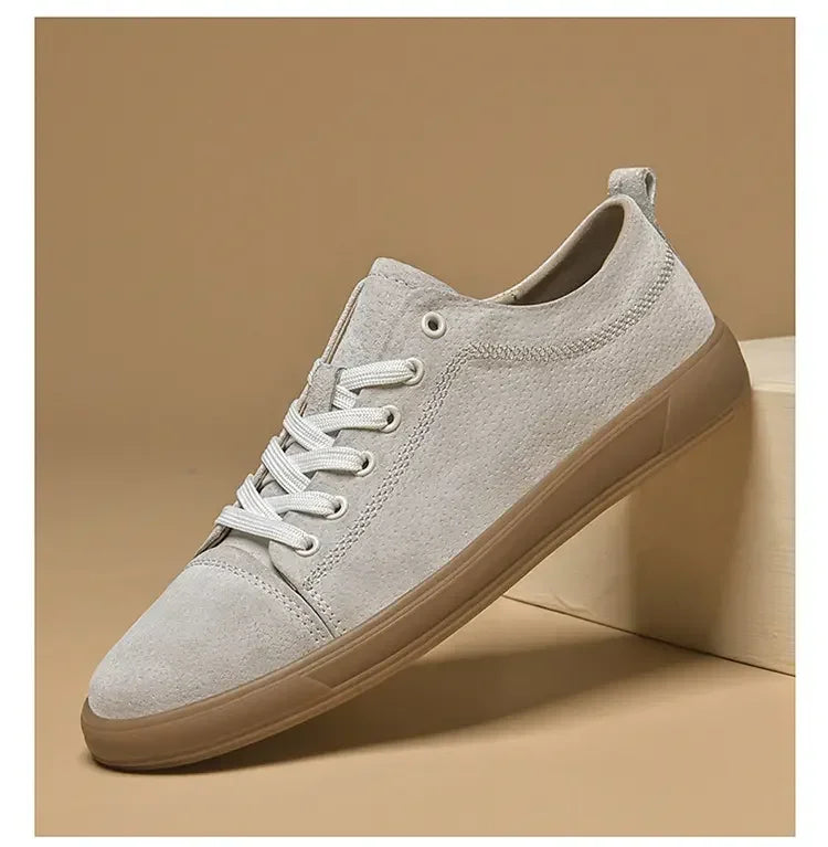 Summer New Fashion Casual Leather Shoes Lace-up Comfortable Men's Oxford Shoes Outdoor Soft Dress Shoes Non-slip Sports Shoes