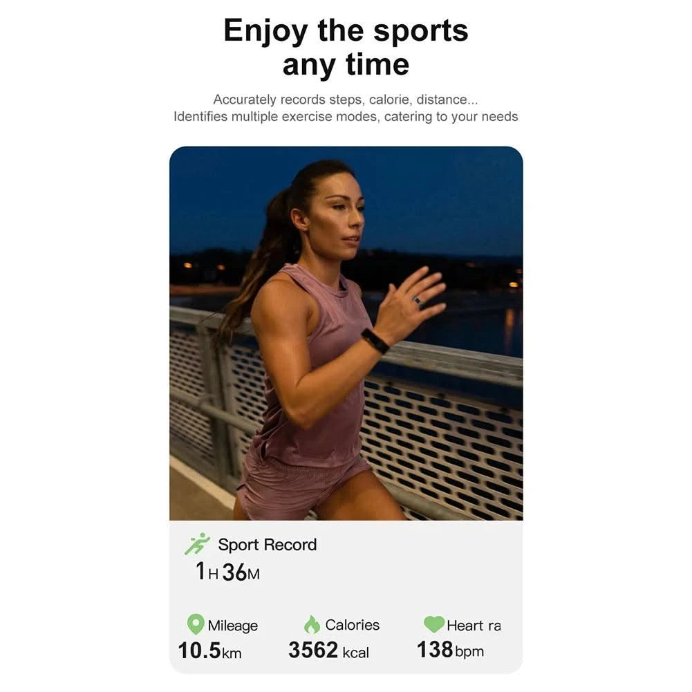 R02 Smart Ring Military Grade Titanium IP68 & 3ATM Waterproof Sleep Heart Rate Health Monitoring Multi-sport Modes Tracker Ring