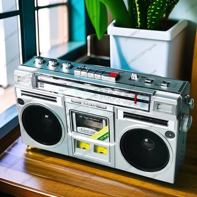 Retro stereo dual speaker radio Recorder Convenient tape drive Bluetooth USB TF card