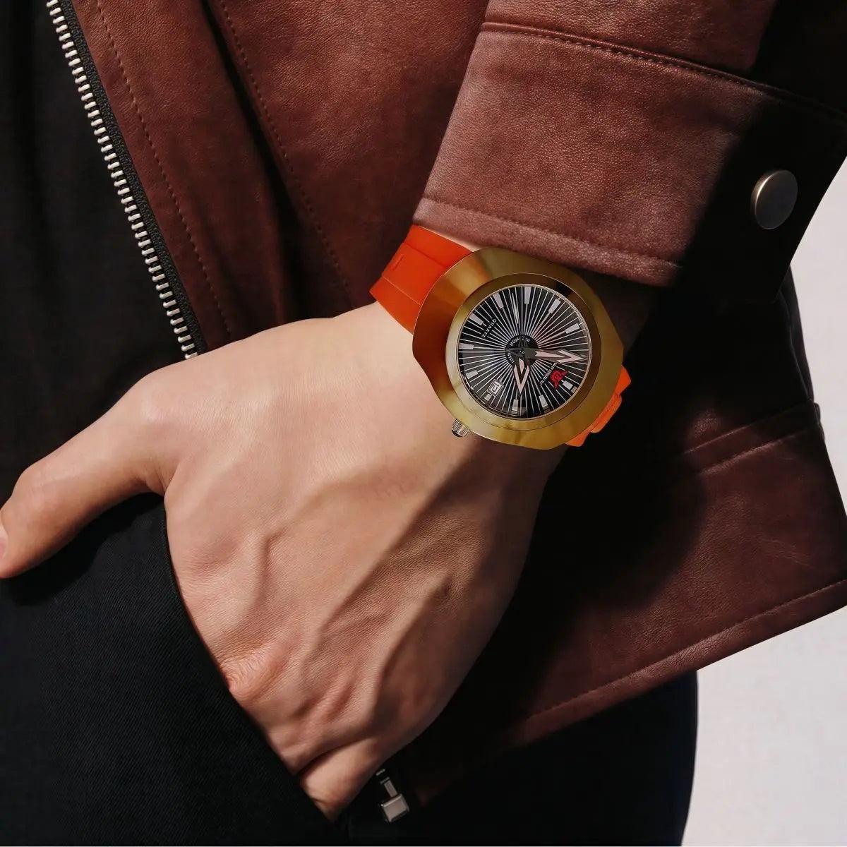 Premium high-end fashion quartz men’s watch – waterproof date display comfortable imported rubber strap