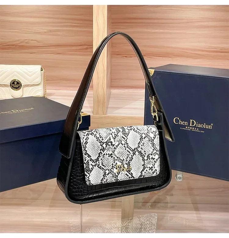 Classic women’s handbag in leather shoulder and crossbody bag style luxury elegant design for ladies by famous designer