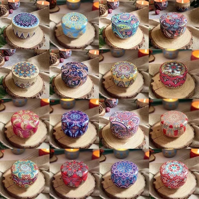 Scented candles jar vintage flower candle jars soy wax fragrance wedding birthday gift home decoration 20 kinds scents