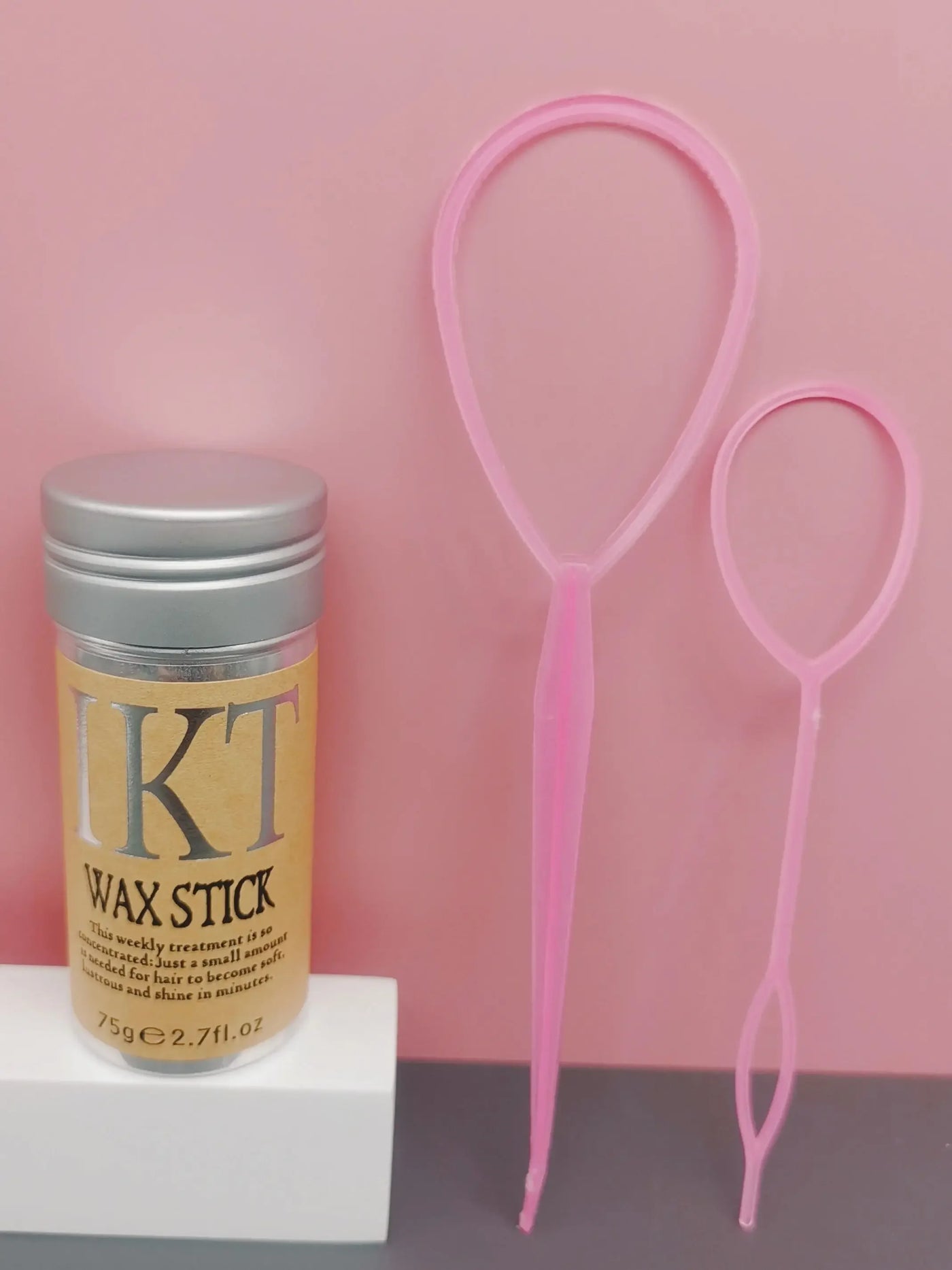 Women Hair Wax Stick Set with Slick Back Brushes Gel Pomade for Kids Little Girls Toddler Flyaway Hair Wig Styling Accessories