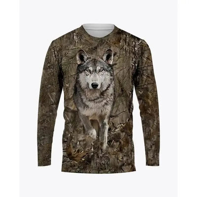 Men's Long Sleeve T-shirt 3D Camouflage Printed T-shirts Hunting Animals T Shirts Casual Tshirt Ropa hombre Tops Tshirt Outdoors