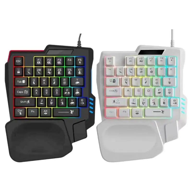 35 key Gaming Keyboard Single Hand Usb Wired One Handedly RGB Backlight Mini Keyboard for Gamer Laptop Desktop PC