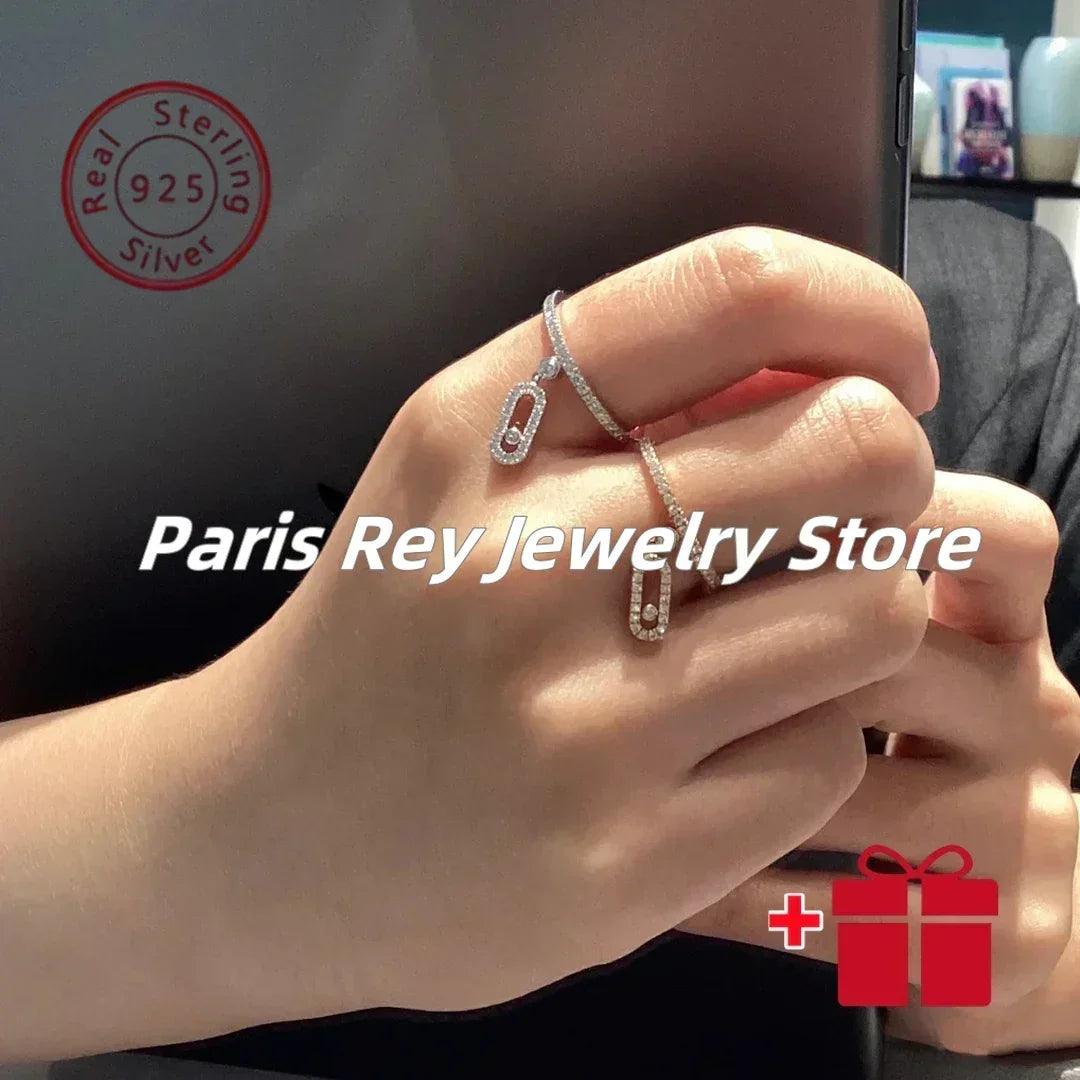 Luxury classic s925 inlaid sliding high beauty ring women’s jewelry party girlfriend anniversary gift