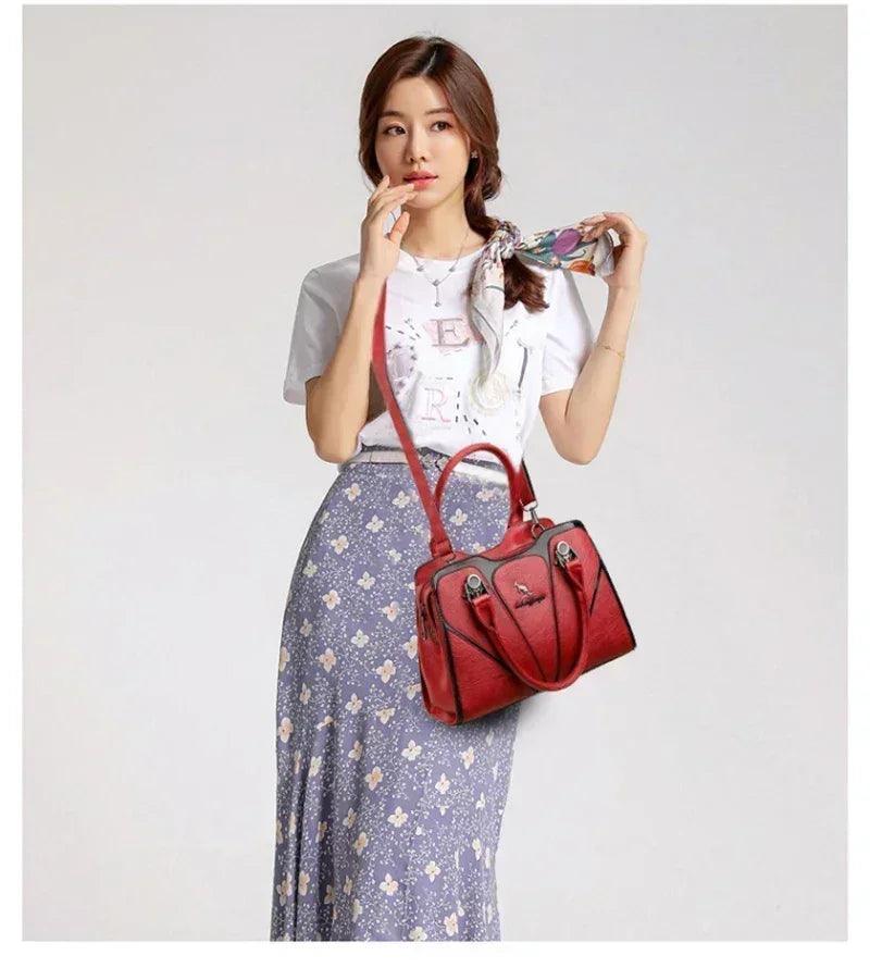 Luxury handbags women bags designer brand female leather crossbody shoulder for sac a main ladies hand 2024