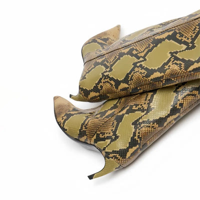 2025 Autumn/Winter New Suede Leather Pointed Stiletto Sleeve Boots European and American Fashion Banquet Shoes Red Wedding Shoes