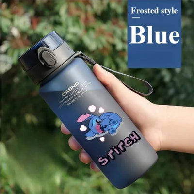 1000ML Stitch Angel Cartoon Water Cup Portable Plastic Large Capacity Cartoon Figures Clear Cup Outdoor Sports Water Chil Cift