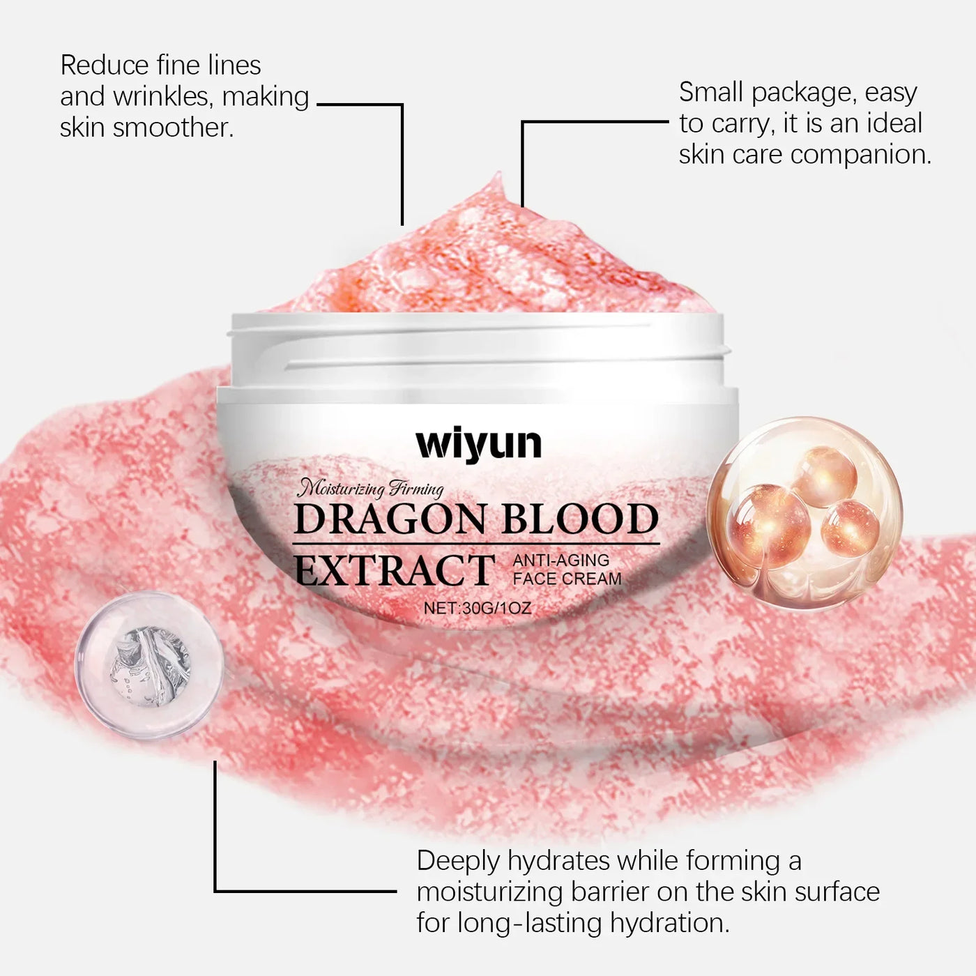 Dragon Blood Cream Firming Lifting Facial Skin Moisturizer Fade Fine Lines Shrink Pores Rejuvenation Smoothing Beauty Skin Care
