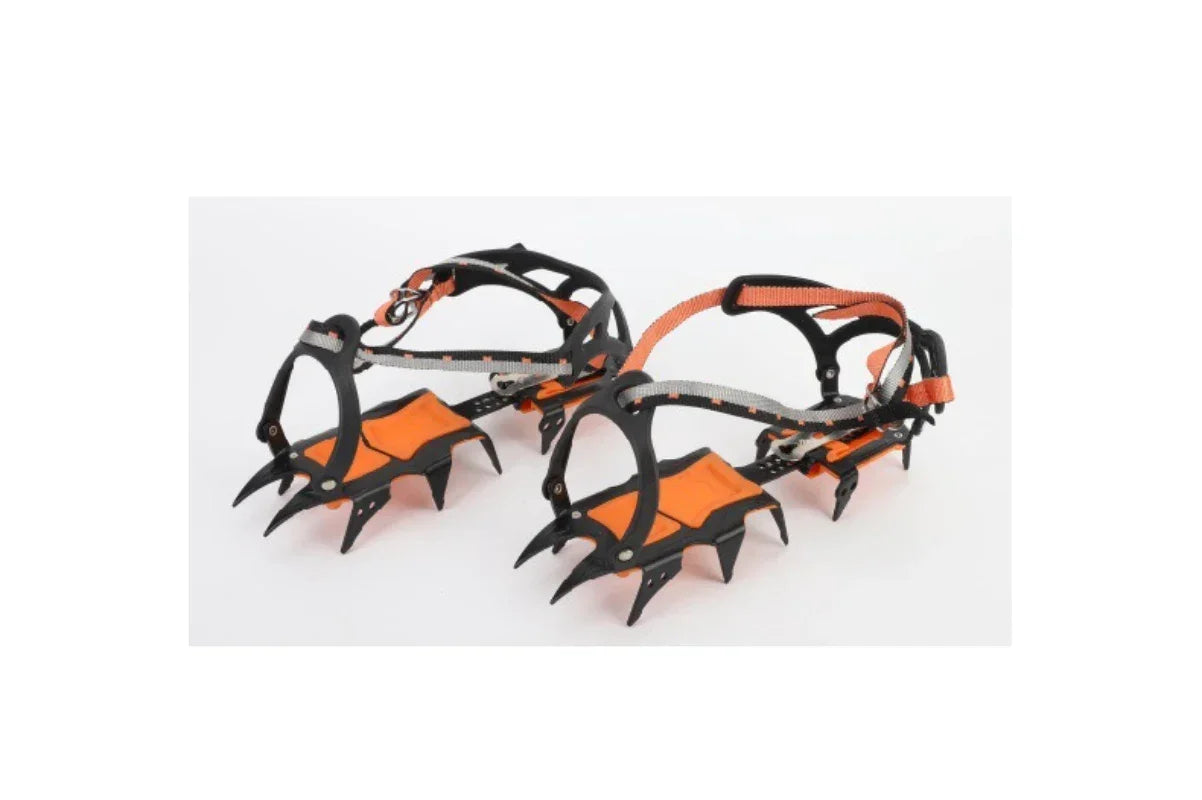12 tooth professional crampons outdoor rock climbing ice fishing snow skid shoe cover mountaineering skid gear 12 teeth
