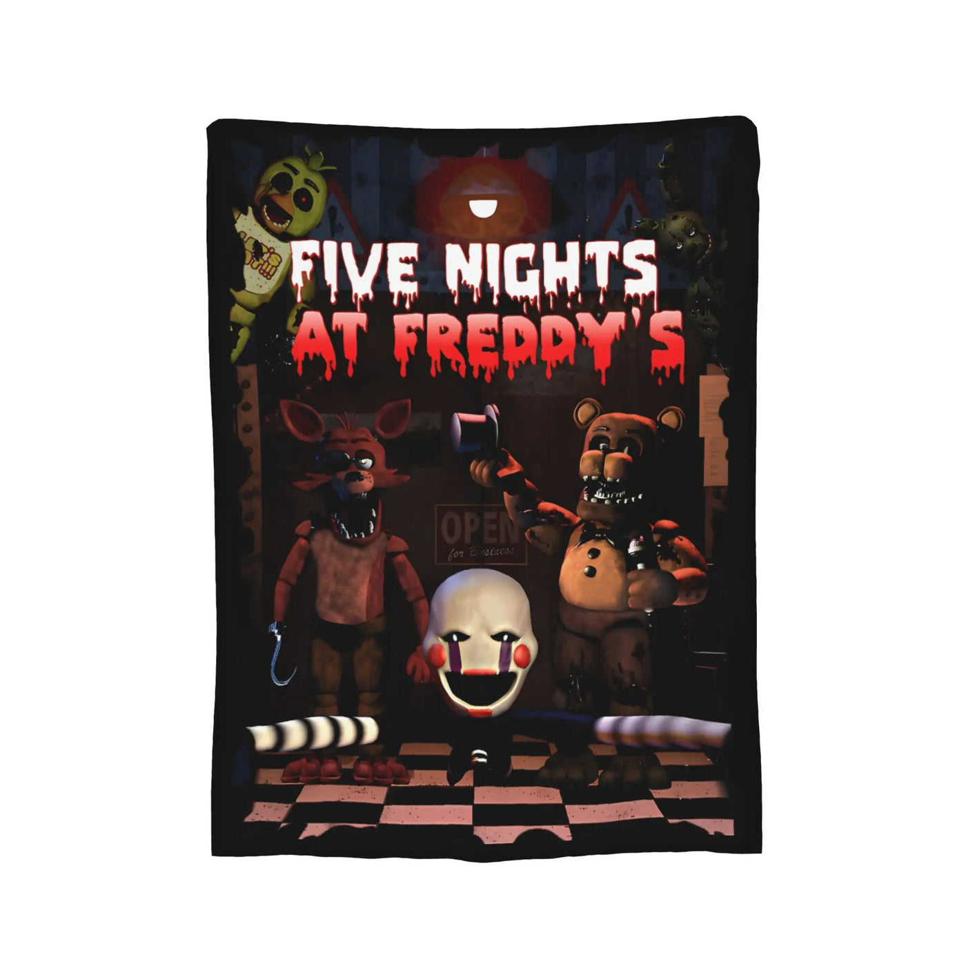 FNAF At Freddys Blankets Fleece Textile Decor Multi-function Super Soft Throw Blankets for Sofa Bedroom Bedspreads