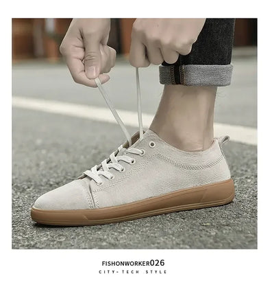 Summer New Fashion Casual Leather Shoes Lace-up Comfortable Men's Oxford Shoes Outdoor Soft Dress Shoes Non-slip Sports Shoes