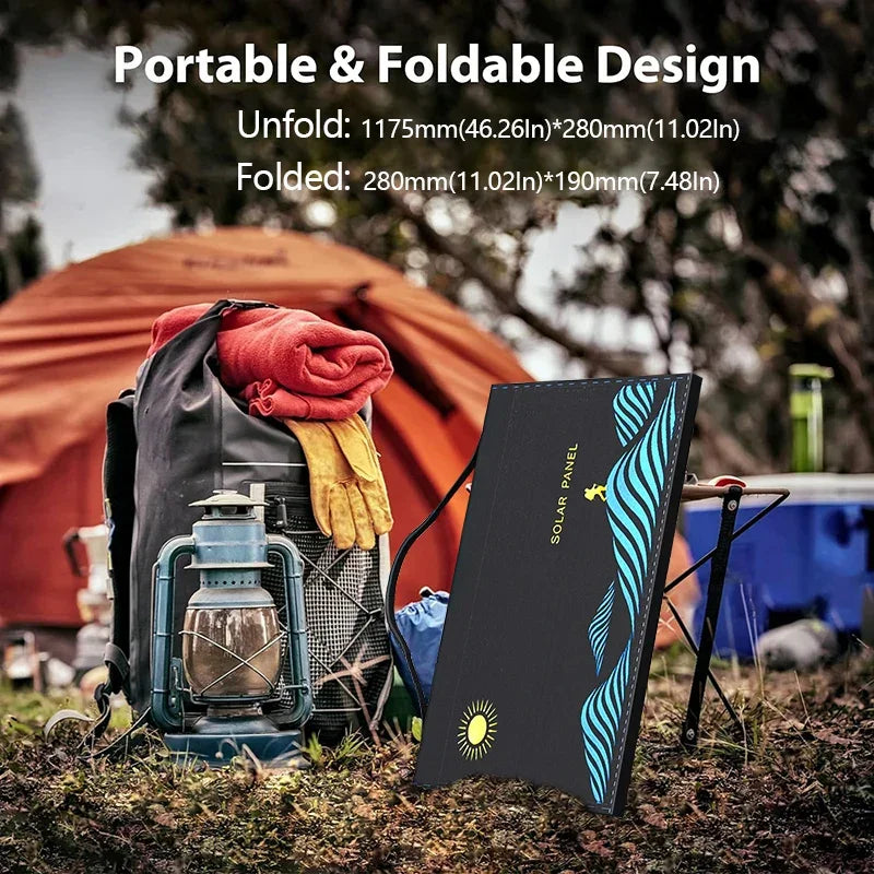 Solar Panel 600W 1000W Portable Folding Bag USB+DC Output Charger Outdoor Power Supply for Home Mobile Phone Power Generator