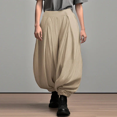 2024 Men Wide Leg Pants Solid Color Elastic Waist Loose Casual Trousers Men Oversize Streetwear Fashion Long Pants S-5XL INCERUN