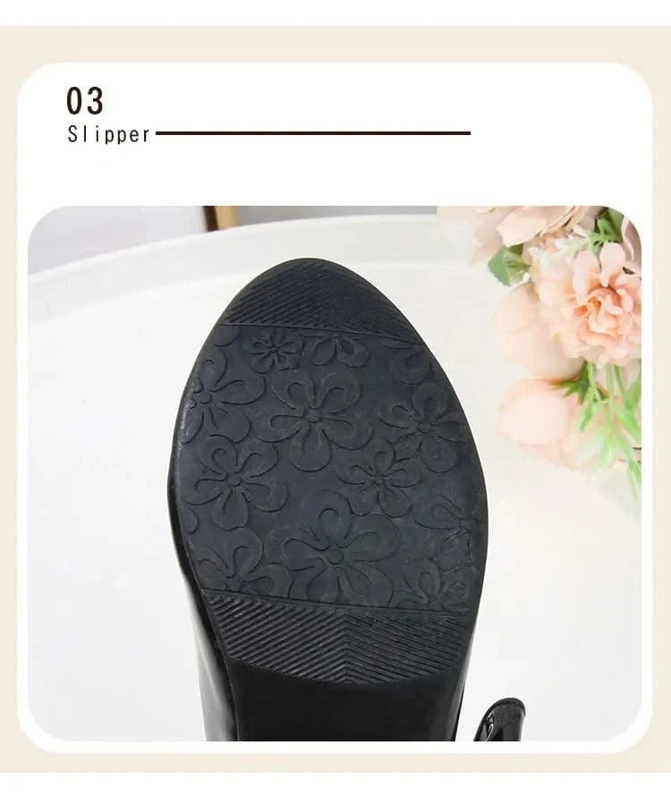 Children's Leather High Heels Shoes | Casual Soft Bottom Footwear Kids