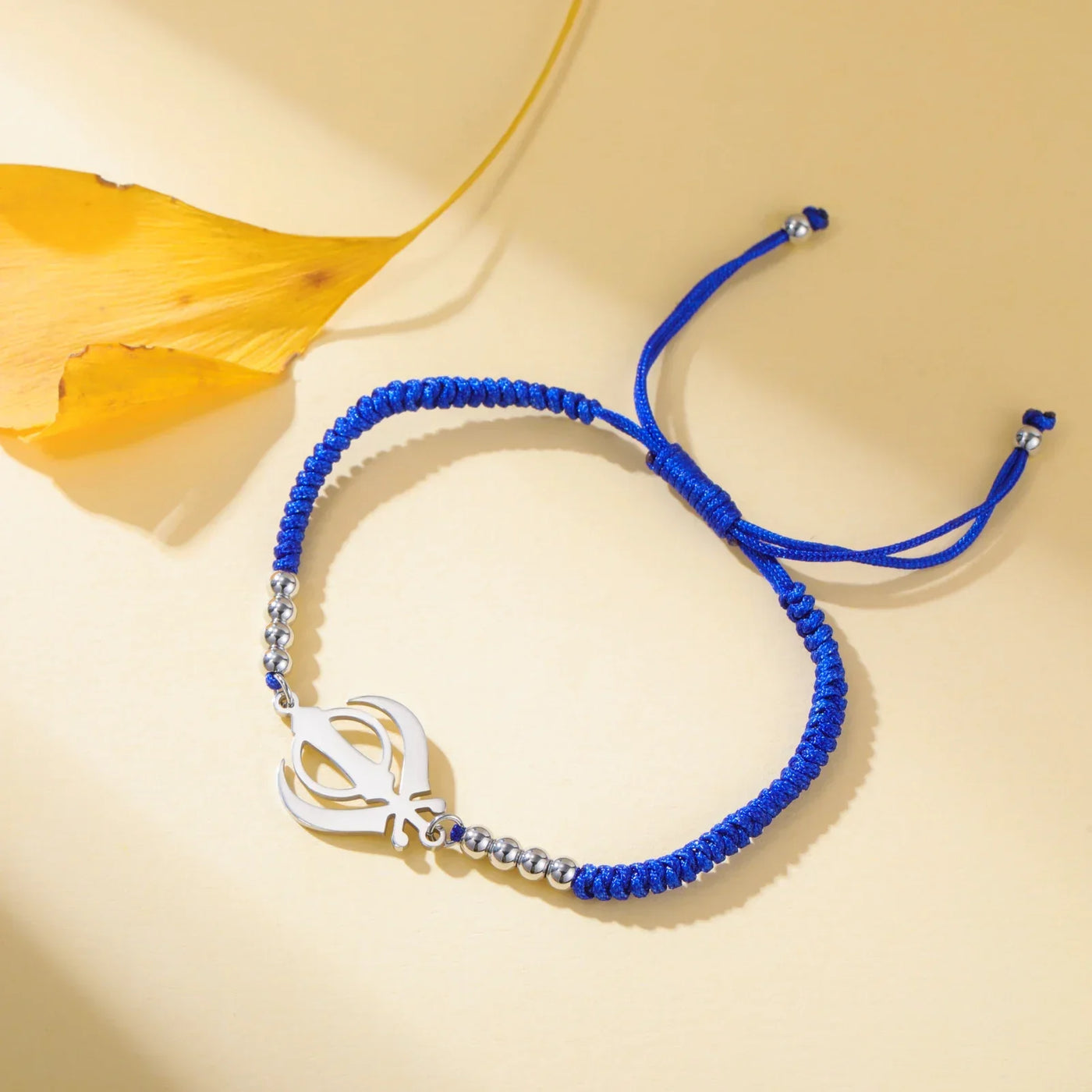 Lucktune Khanda Sikh Faith Bracelet for Women Men Stainless Steel Vintage Indian Sword Lucky Bracelet Spiritual Jewelry Gift