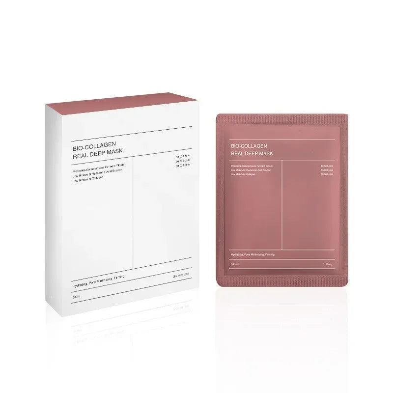 Deep Collagen Overnight Mask The Real Collagen Facial Sheet Masks Low Molecular Weight Collagen Elasticity Firming Moisturizing