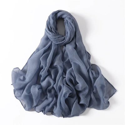 New Cotton Linen Scarf For Women Girls Students Autumn Classic Solid Color Scarves Retro Soft Foulard Viscose Female Wrap Shawls