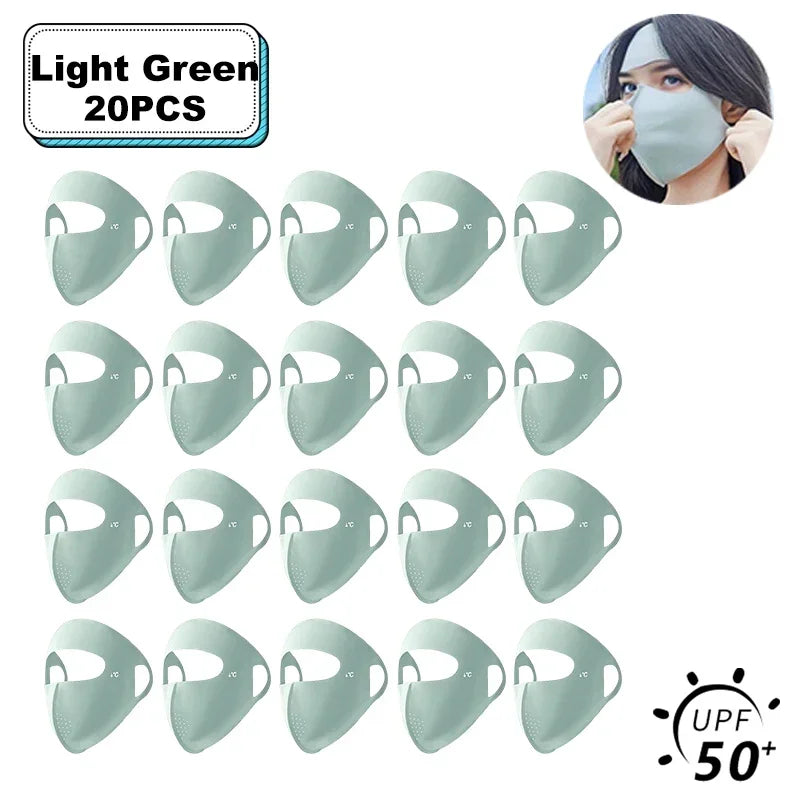 Women Full Face UV Protection Mask 3D Ice Silk Sunscreen Breathable Lightweight Summer Outdoor Sports Comfort Fit mask for men