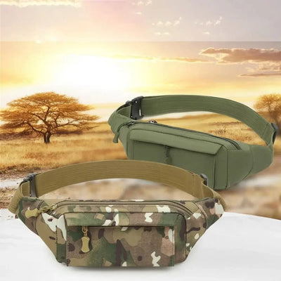 Banana Bag Waterproof Waist Pouch Oxford Cloth Wear Resistant Waist Bags Portable Large Capacity Shoulder Belt Bags Running