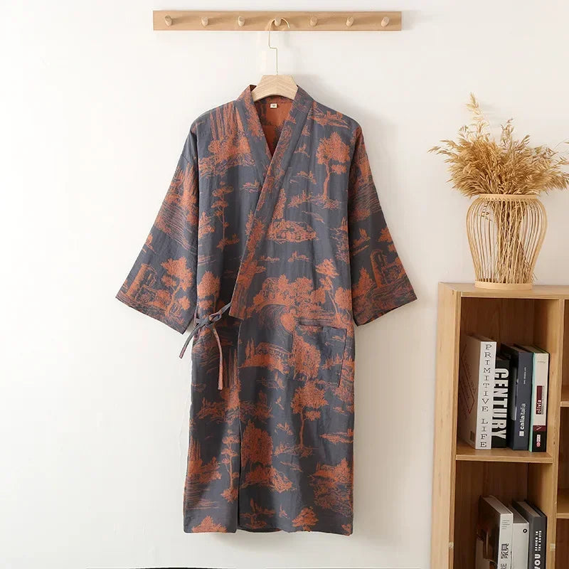 Casual Bathrobe for Men Sleepwear