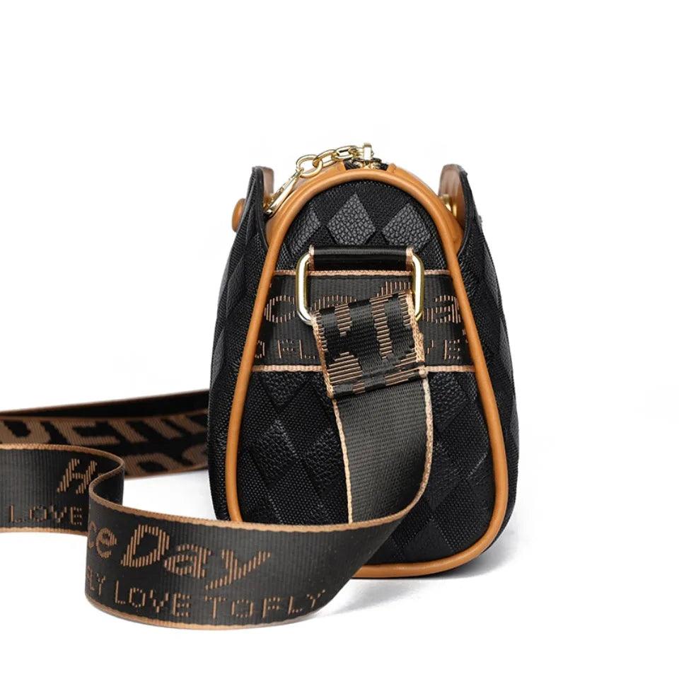 Luxury handbags women bags designer crossbody for mother soft pu leather shoulder purses handbag clutch 3 layers sac