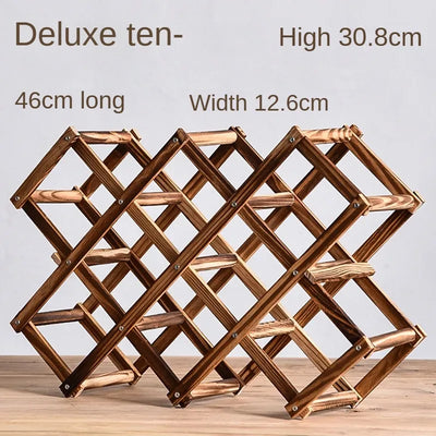 Stackable Wine Storage Shelves 3, 5, 6, 10 Bottles Wooden Wine Shelves Home Bar Utensils Wine Cabinets Bar Tools