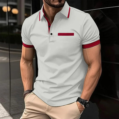 Solid Coloured Printed Polo Men's Clothing Simple 3D Print T-shirts for Men Breathable Men's Short Sleeve Polo Casual Loose Tops