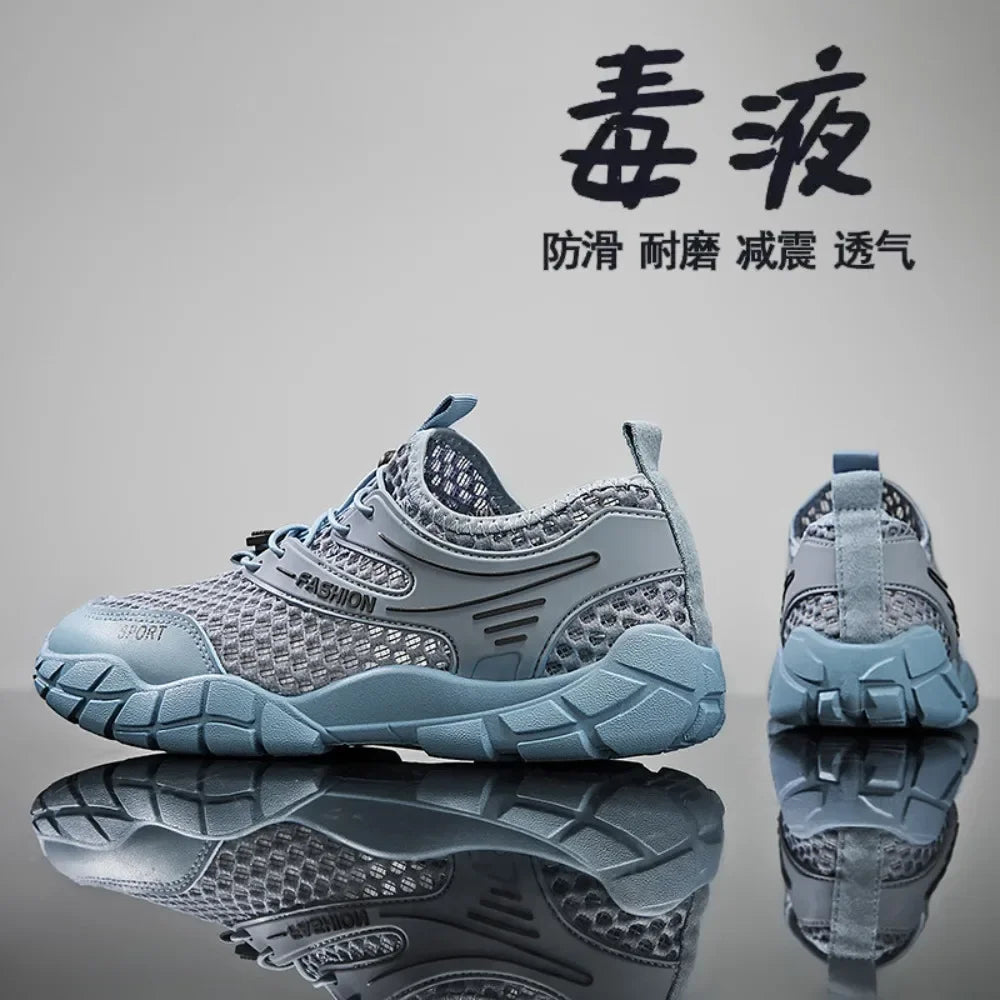 Breathable Mesh Running Shoes Men Summer Lightweight Athletic Sneakers for Hiking Walking Casual Comfortable Sportswear Durable