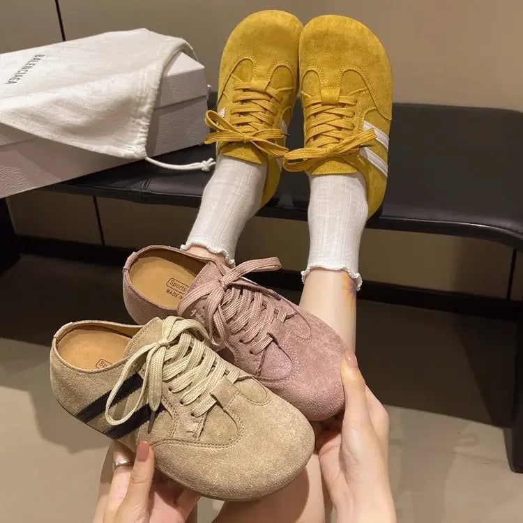 2025 Casual Sneakers Woman Shoes Slippers Flats Platform Sandals Mules NEW Brand Designer Lace Up Loafers Summer Womens Sneakers