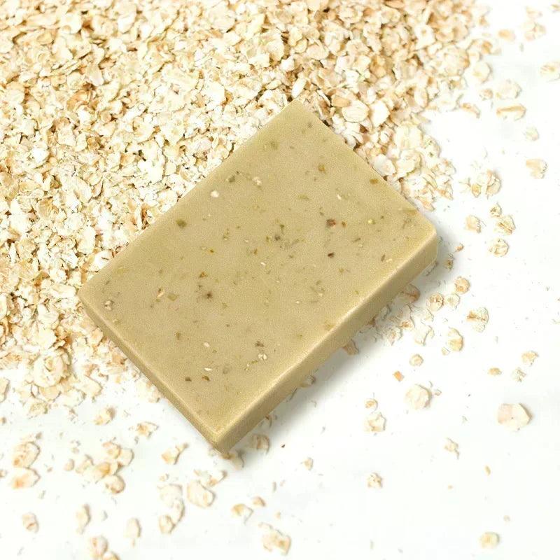 Handmade oat soap - natural gentle brightening exfoliating body facial
