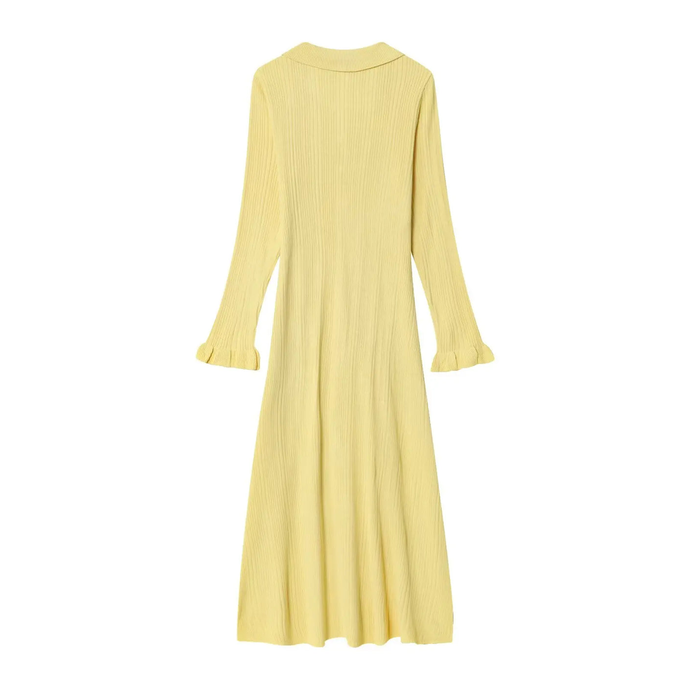 Women French Knitted Dress Autumn Women'S Clothing New Arrival Fashion Long Knit Skirt Elegance Single-Breasted Long-Sleeve Dres