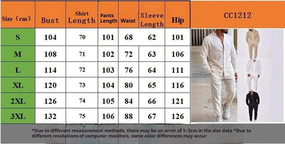 Mens Sets Linen Spring Autumn Leisure Suit Long Sleeve Shirts and Trousers Two Piece Sets Fashion Men Hot Sales Comfortable