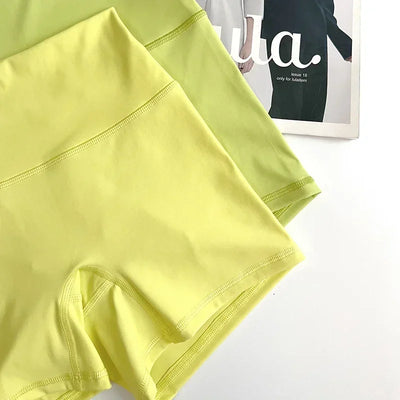 Women Sports Biker Shorts Women Naked Feeling High Waist Yoga Shorts Push Up Fitness Leggings Tummy Control Yoga Slim Shorts🩳👍