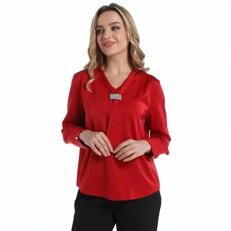 Women's Red Ribbon Top