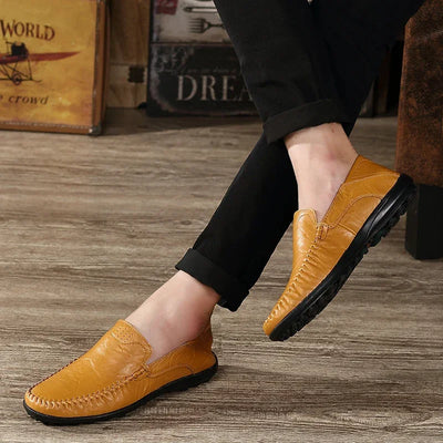 Men Loafers Leather Shoes For Men Casual Shoes Moccasins Breathable Sneakers Men Driving Shoes Comfort Flats