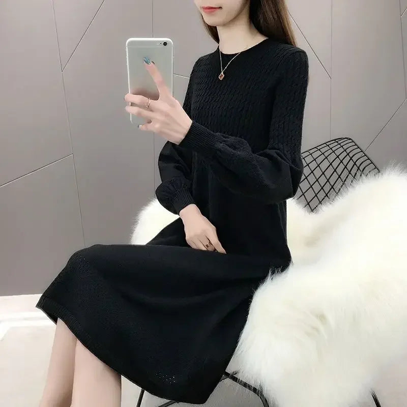 Crochet Dresses for Women Trendy Chic and Elegant Pretty New In Woman Knitted Dress Autumn Winter High Quality Luxury Aesthetic