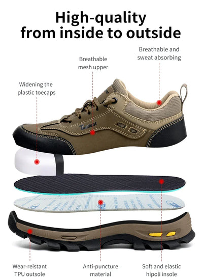 New men's safety shoes, puncture resistant work shoes, men's protective shoes, wear-resistant work boots  Tactical Boots