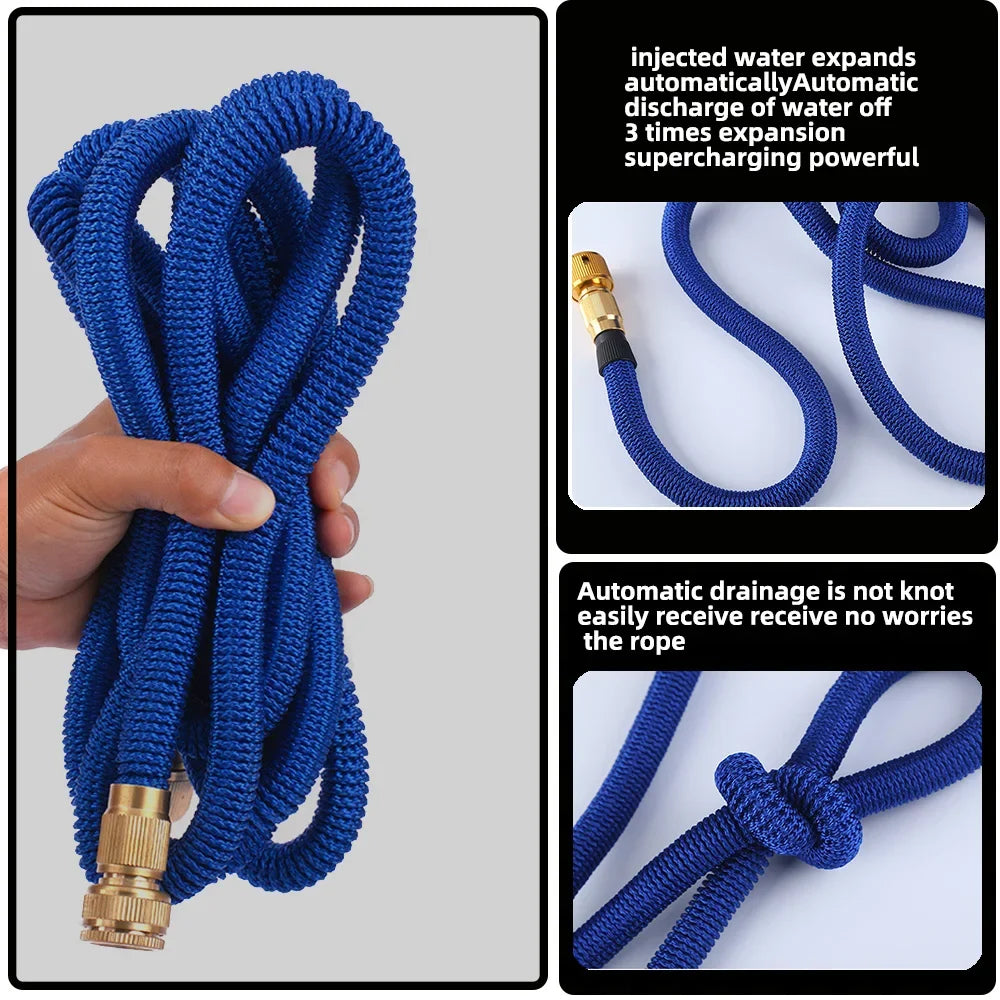 Garden Expandable Watering Hose Flexible Magic Hose High Pressure Car Washer Hose Retractable Water Gun Cleaning Pipe Irrigation