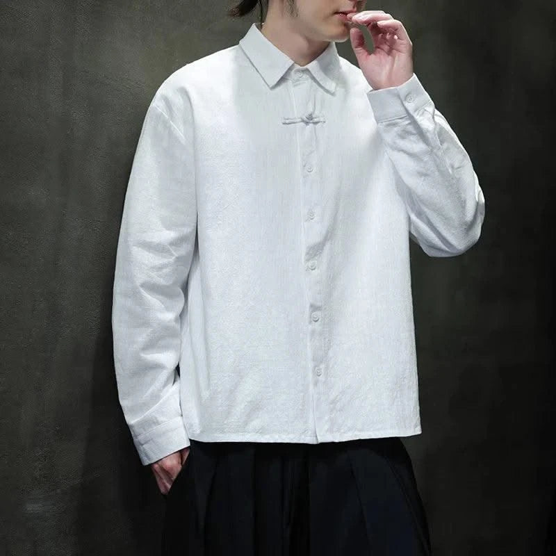 Mens Linen Shirts Casual Streetwear Long Sleeve Turn Down Collar Summer Beach Vacation Hawaiian Shirts M-5XL Plus Size Men Tops