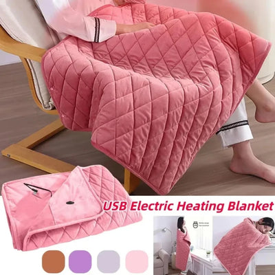 NEW USB Warmer Blankets Winter Shawl Heated Blanket Washable Thermal Heated Blanket Body Thicker Heater Bed Warmer Machine