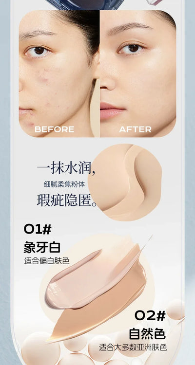 Whitening Sunscreen Air Cushion BB Cream Concealer Waterproof Sweatproof 50x Sunscreen Foundation