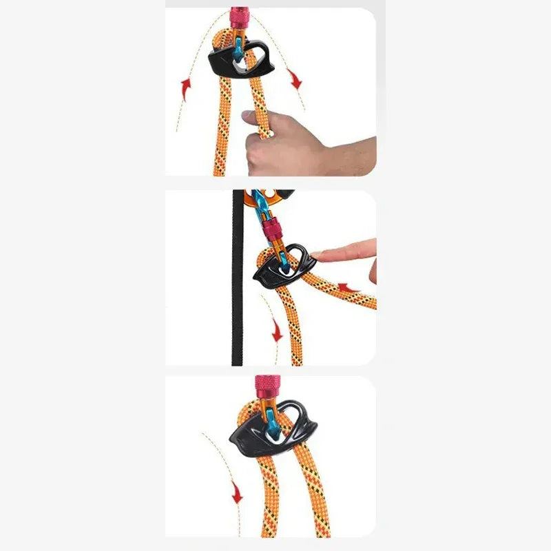 Rock Climbing Arrestor Ascender 8.9kn For Rock Climbing Mountaineering Caving Harness Adjustable Carabiner High Altitude