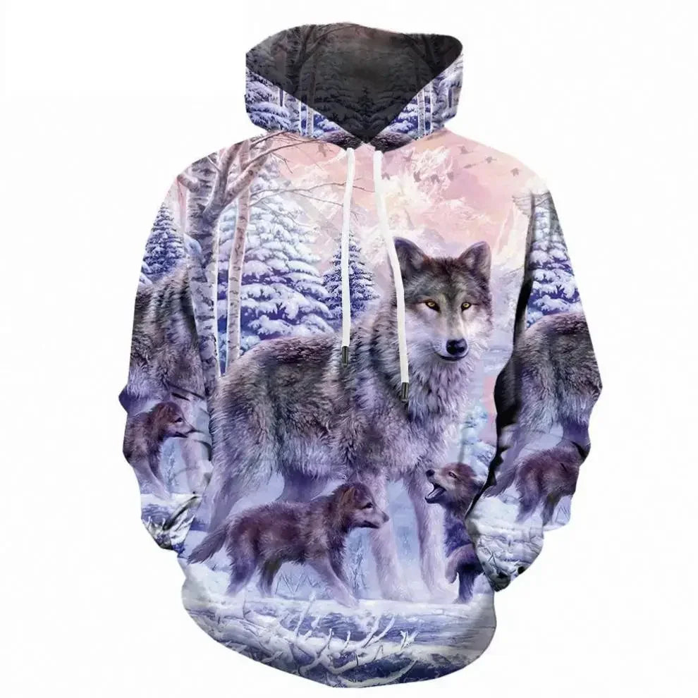 New 3D Printing The Wolf Fashion Men Women Tracksuits Crewneck  Hoodies Plus Size S-7XL Harajuku Four Seasons Casual