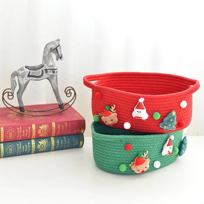 Gift Baskets Small Cotton Rope Baskets Storage Toy Snack Baskets With Handles