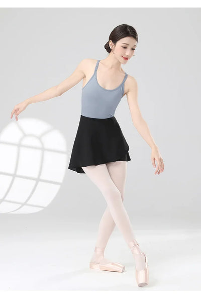 Women Girls Ballet Skirts Dance Short Skirts High Elastic Skirt Ballerina Adult  Ballet Dancing Dress lace Up Chiffon Skirt