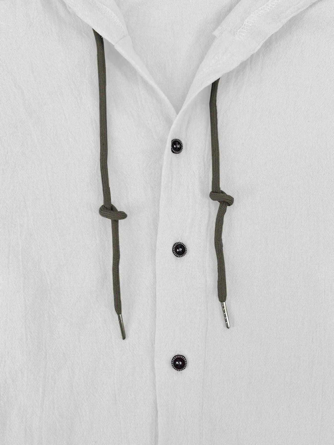 Men's Linen Shirt Solid Streetwear